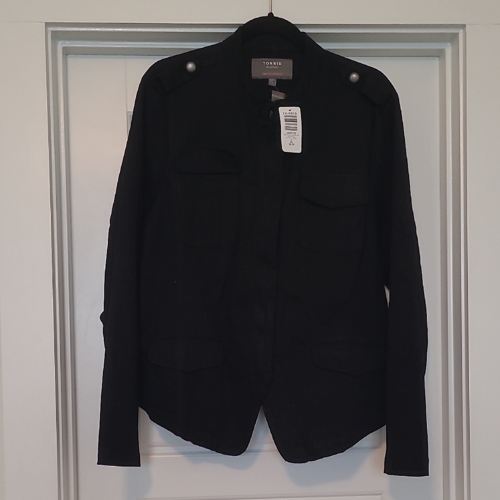 Topshop Black Utility Jacket Sleek and Tailored